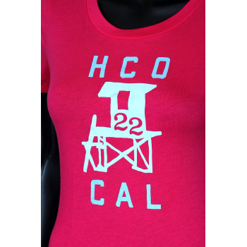 Hollister HCO California dámské tričko s krátkým rukávem červené red