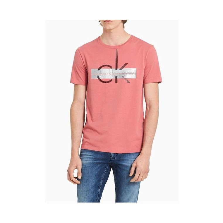 Calvin Klein pánské tričko SLIM FIT LINEAR LOGO