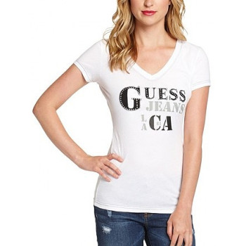 Guess dámské tričko Angeles bílé 