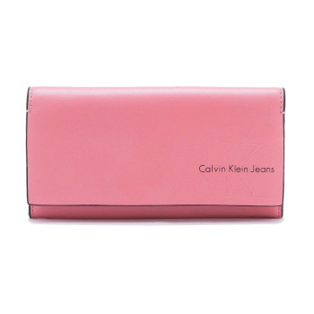 Calvin Klein dámská kožená peněženka Monogram pink