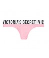 Victorias secret kalhotky krajkové Hiphugger logo pink
