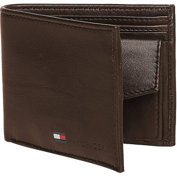 Tommy Hilfiger peněženka s kapsou na drobné hnědá