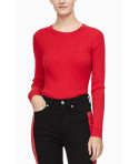 Calvin Klein dámský svetr s dlouhým rukávem červený 