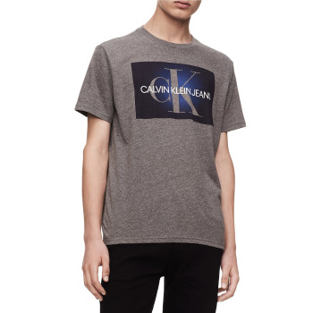 Calvin Klein pánské tričko iconic logo 9076 šedé