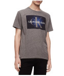 Calvin Klein pánské tričko iconic logo 9076 šedé