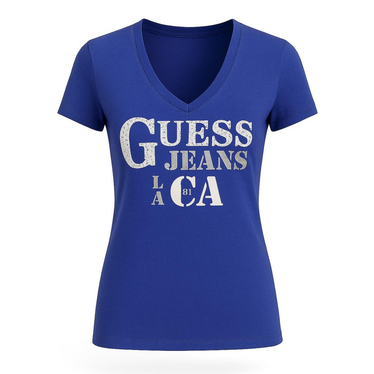 GUESS dámské tričko ANGELES modré. ZDARMA poštovné