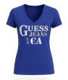 GUESS dámské tričko ANGELES modré. ZDARMA poštovné