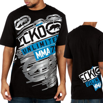 Ecko Unltd MMA pánské tričko SHIELDED SS TEE black blue