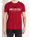 Hollister pánské tričko iconic logo red 500