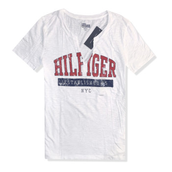 Tommy Hilfiger dámské tričko bílé Graphics v-neck 975-112