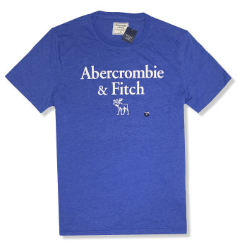 Abercrombie & Fitch pánské tričko logo print zelené 030