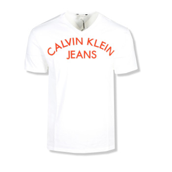 Calvin Klein pánské tričko bílé Crew Print Logo 7118