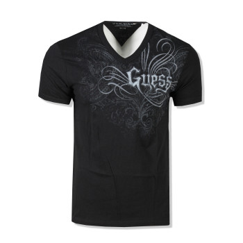 Guess pánské tričko Armand Print černé