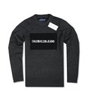 Calvin Klein pánský svetr s dlouhým rukávem Logo Print černý