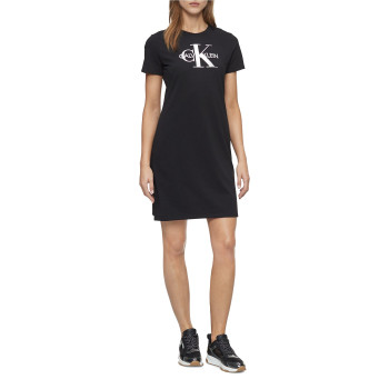 Calvin Klein dámské tričkové šaty černé Iconic logo 