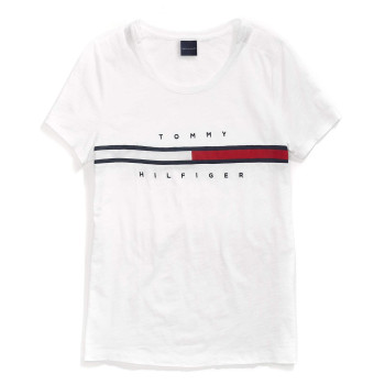 Tommy Hilfiger dámské tričko Iconic Stripe bílé