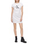 Calvin Klein dámské tričkové šaty bílé Iconic logo CK