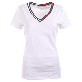 Tommy Hilfiger dámské tričko V-neck bílé 959-100