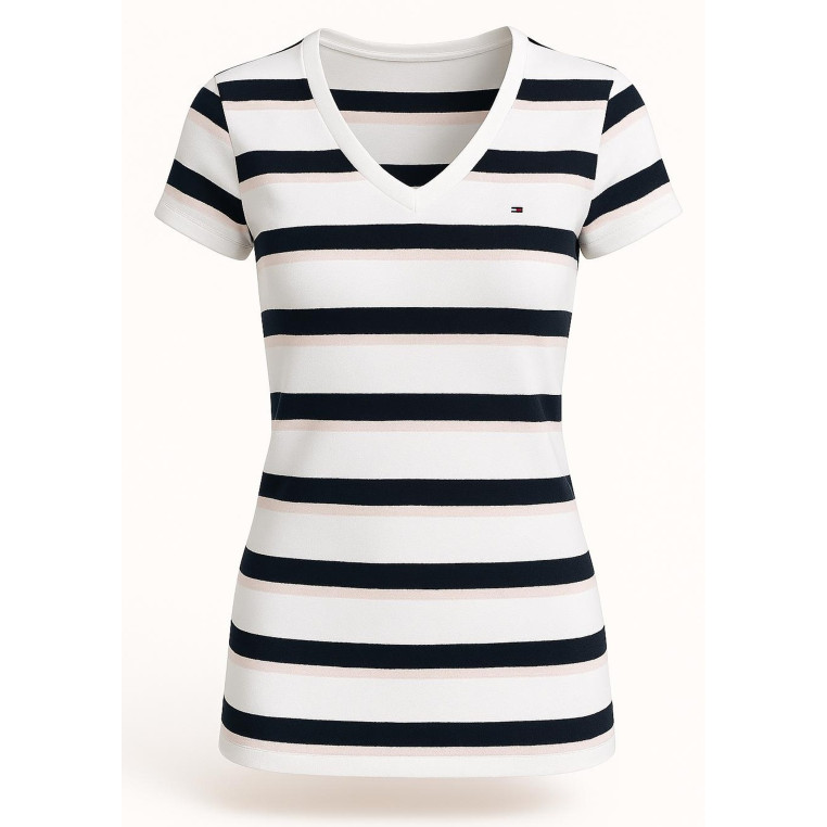 Tommy Hilfiger klasické dámské tričko pruhované 841-696