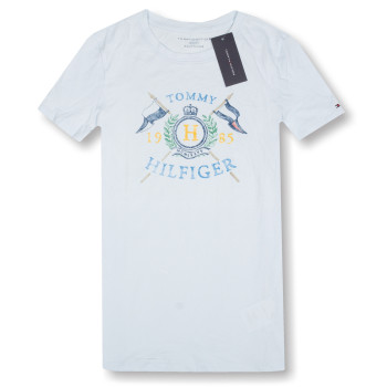 Tommy Hilfiger dámské tričko graphics světlé modré