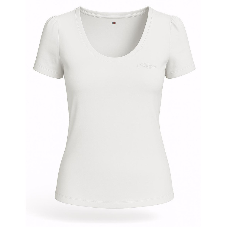 Tommy Hilfiger dámské tričko Solid v-neck 698-997