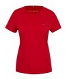 Tommy Hilfiger dámské tričko Solid crew červené