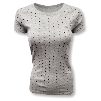 Tommy Hilfiger dámské tričko Dots šedé 