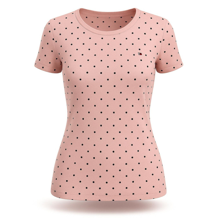Tommy Hilfiger dámské tričko Dots pink