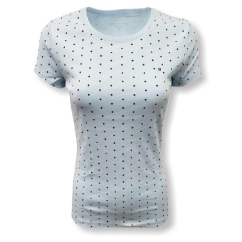 Tommy Hilfiger dámské tričko Dots světlé modré