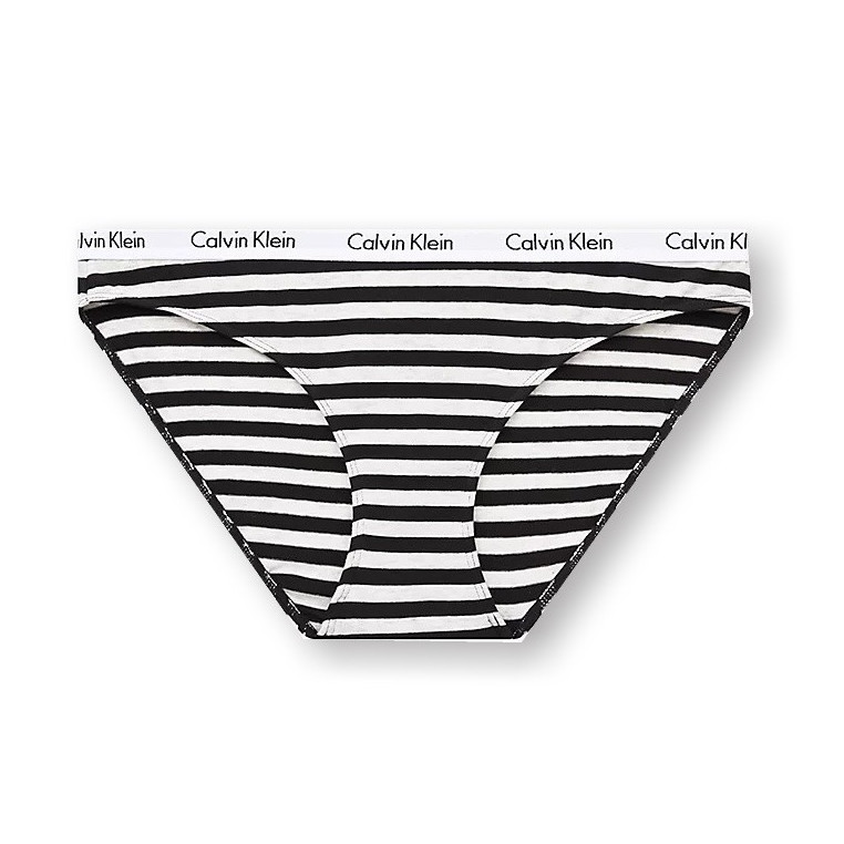 Calvin Klein kalhotky klasické s pruhy černá/bílá 