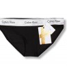 Calvin Klein klasické kalhotky s bílým lemem Bikini dárkovým štítkem