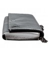 Calvin Klein dámská kožená peněženka clutch s řetízkem stříbrná