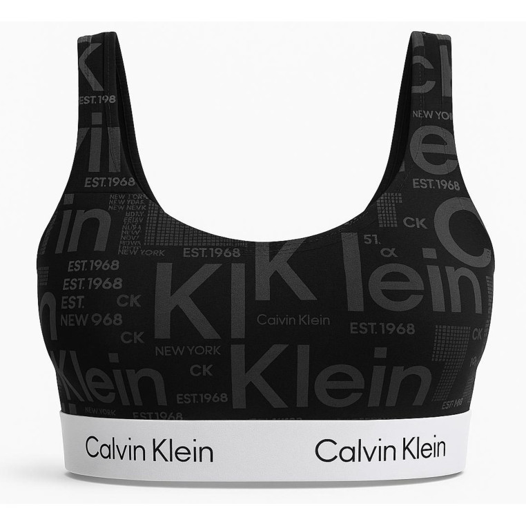 Calvin Klein sportovní podprsenka bralette korzet Logo print černý