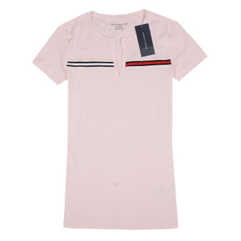 Tommy Hilfiger dámské tričko s krátkým rukávem V-neck růžové