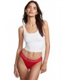 Victorias Secret tanga kalhotky se širokým lemem červené 