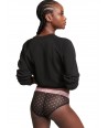 Victorias Secret klasické bavlněné kalhotky Cotton Heartbreaker Hiphugger Panty černé