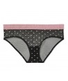 Victorias Secret klasické bavlněné kalhotky Cotton Heartbreaker Hiphugger Panty černé