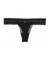 Victorias Secret tanga bavlněné kalhotky Stretch Logo brand černé