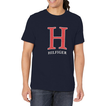 Tommy Hilfiger pánské tričko s krátkým rukávem Print Logo tmavě modré