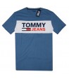 Tommy Hilfiger pánské tričko s krátkým rukávem Essentia Wide Logo light blue