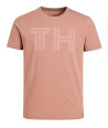 Tommy Hilfiger pánské tričko s krátkým rukávem Essential TH Logo dark pink