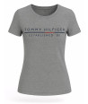 Tommy Hilfiger dámské tričko Iconic šedé