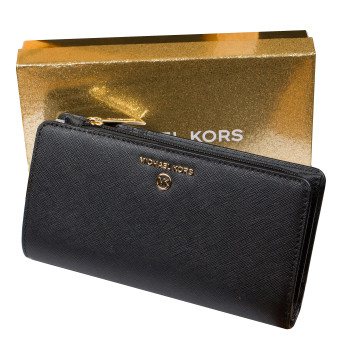 Michael Kors peněženka Jet Set Charm Long Wallet Signature Logo Boxed Black