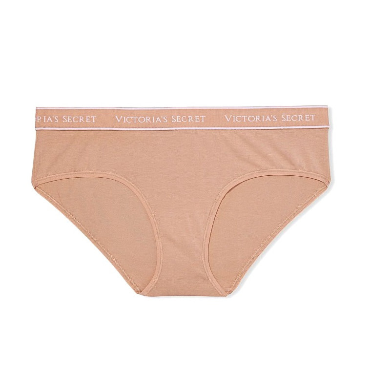 Victorias Secret klasické bavlněné kalhotky brwn/béžové