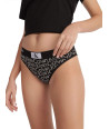 Calvin Klein Tanga kalhotky Thongs černé CK Print One
