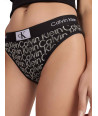 Calvin Klein Tanga kalhotky Thongs černé CK Print One
