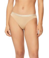 Calvin Klein secret Tanga kalhotky Thongs Bavlněné béžové