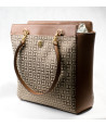 Tommy Hilfiger Větší kabelka Signature Logo Large Shoulder Bag Jacquard béžová