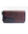 Tommy Hilfiger Dámská Velká Peněženka Jacquard Dark Red 307-420