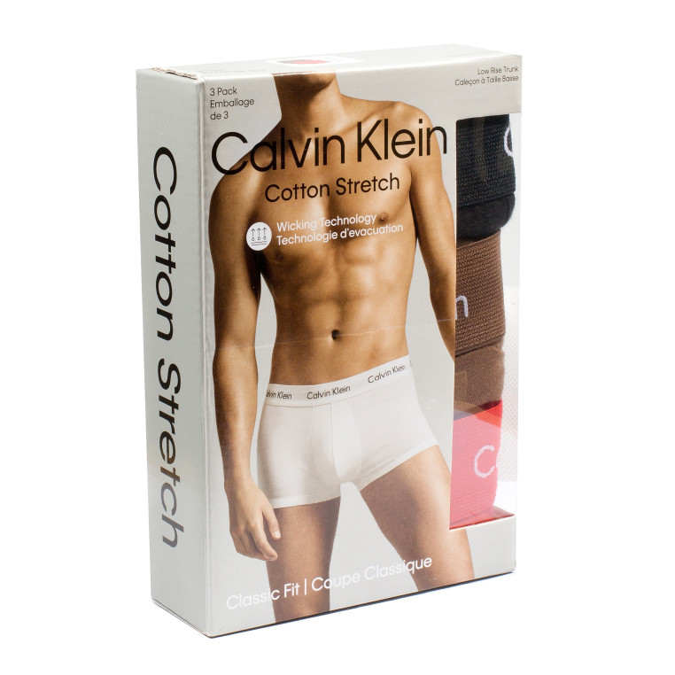 3PACK Calvin Klein set v Krabičce Pánské Boxerky 3 kusy Cotton Stretch Boxer Classic Fit Trenýrky Low Rise mix barev
